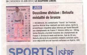 Amine beloufa 3éme au Championnat de France 2 ème divisions