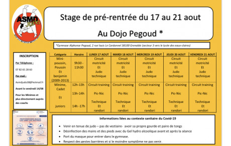 Stage de Pré-rentrée